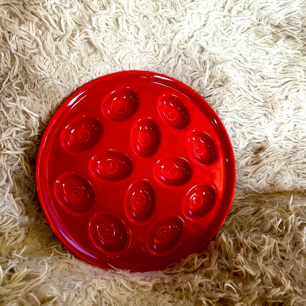 Fiestaware 11 1/4” Deviled Egg Tray Scarlet